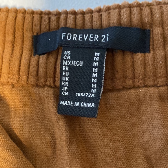 Corduroy brown skirt forever 21 size M - Picture 2 of 3